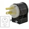 Ac Works Straight Blade Plug, 6-20P, 20 A, 250V AC, 2 Pole, Screw Terminals, Grounded ASE620P - alternate 4